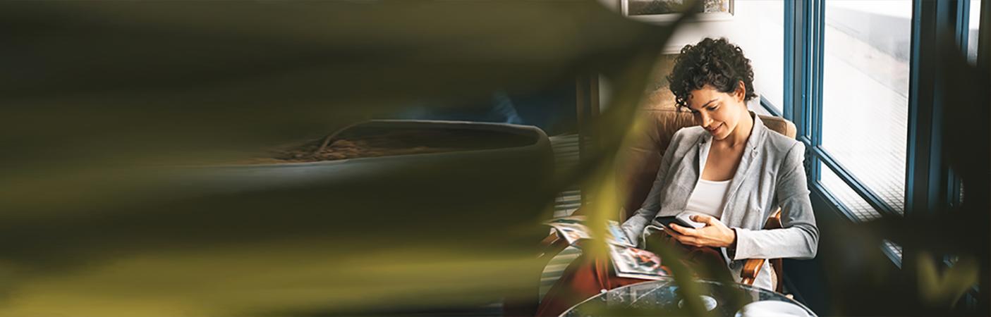 A banker reading the news